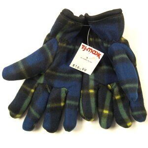 Winter Gloves Blue for Men Women Wool Fleece Liner Gloves, Cold Weather Large